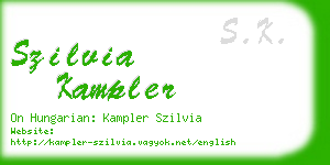 szilvia kampler business card